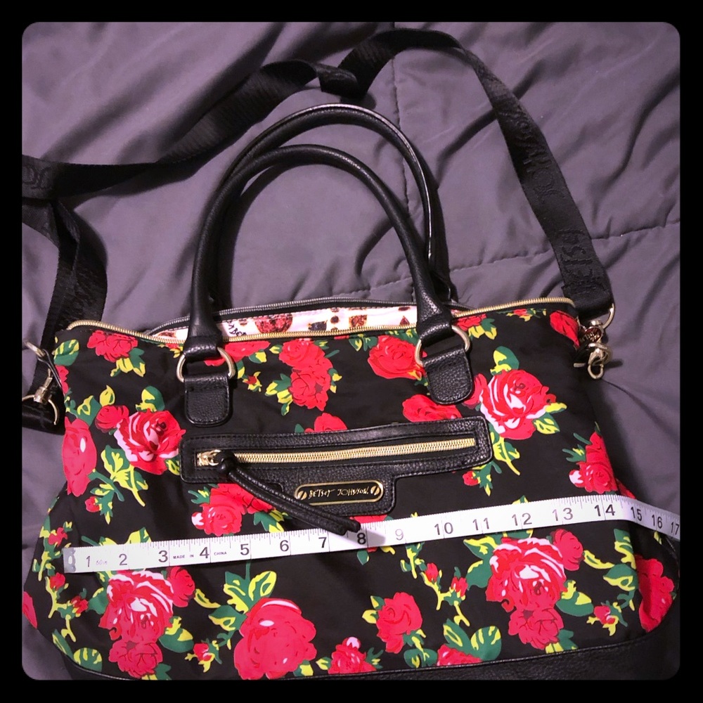 Betsey Johnson floral crossbody/shoulder bag